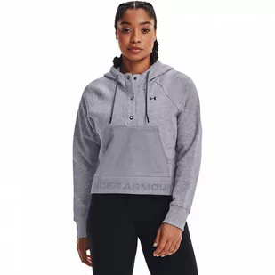 Damska bluza treningowa z kapturem UNDER ARMOUR Rival Fleece Mesh Hoodie - Kurtki i kamizelki sportowe damskie - miniaturka - grafika 1
