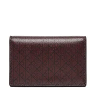 Portfele - Mały Portfel Damski Calvin Klein Emblem Aop Accordion Cardcase LV04F1083G Bordowy - miniaturka - grafika 1