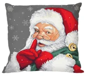 Pasmanteria - Haft krzyżykowy - Zestaw do haftu - Poduszka - Psotny Mikołaj - miniaturka - grafika 1