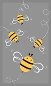 Okrycia kąpielowe dla dzieci - Ręczniczek do przedszkola 30x50 Kids szary pszczółki bawełniany 350g/m2 - miniaturka - grafika 1