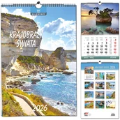 Kalendarze - Kalendarz 2026 B3 13 planszowy Krajobrazy Świata - kalendarz - miniaturka - grafika 1