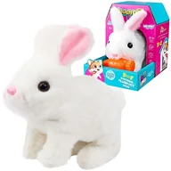 Zabawki interaktywne dla dzieci - DLA DZIECI KRÓLICZEK INERAKTYWNY PLUSZAK Z MARCHEWKĄ BIAŁY - miniaturka - grafika 1