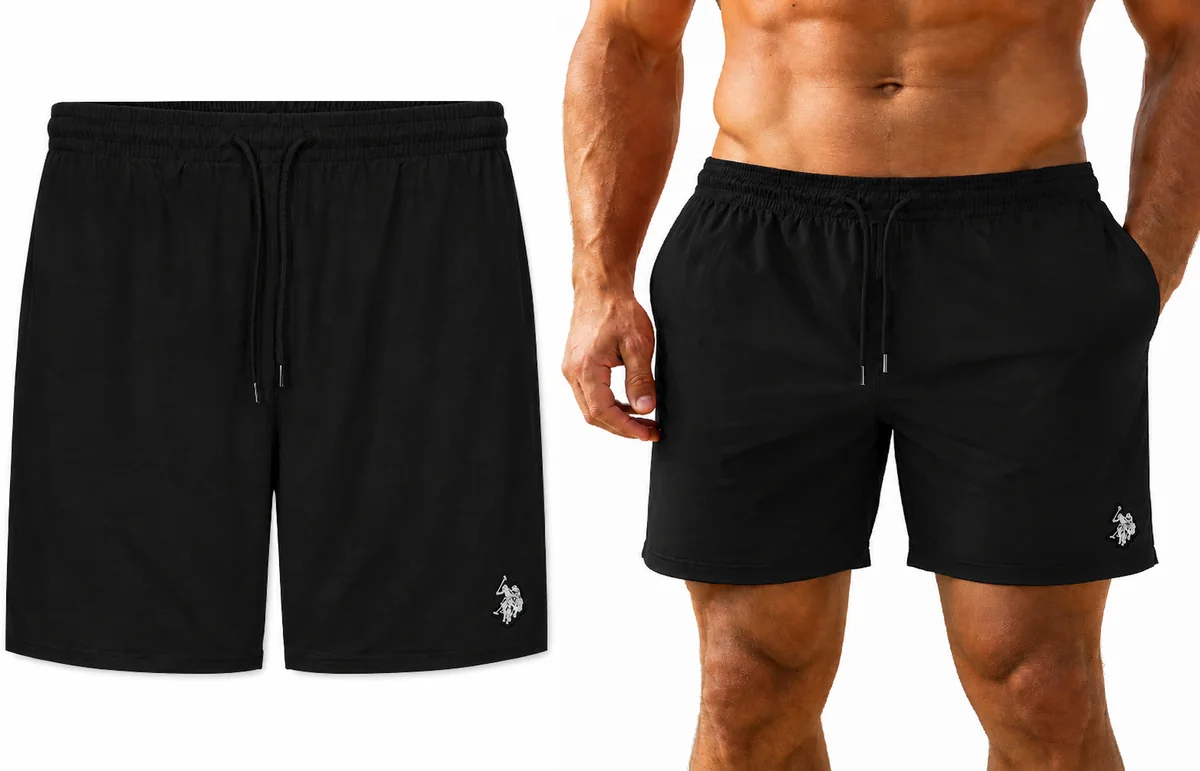 U.S. POLO ASSN. - MĘSKIE KĄPIELÓWKI - CZARNE XXL