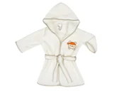 Szlafroki dla dzieci - UVIE Ciepły polarowy szlafrok dziecięcy beżowy - miniaturka - grafika 1