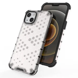 Honeycomb etui pancerny pokrowiec z żelową ramką iPhone 13 czerwony - Etui i futerały do telefonów - miniaturka - grafika 9