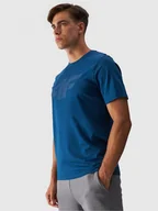 Koszulki sportowe męskie - Męski t-shirt z nadrukiem 4F 4FWMM00TTSHM1844 - zielony - miniaturka - grafika 1