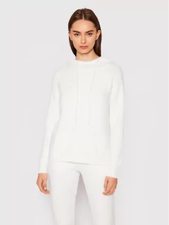 Swetry damskie - Deha Sweter D53314 Biały Regular Fit - grafika 1