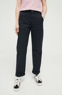 Converse spodnie damskie kolor czarny proste medium waist - Spodnie damskie - miniaturka - grafika 1
