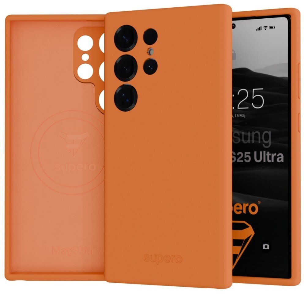 SUPERO Etui silikonowe Supero MagSafe do Samsung Galaxy S25 Ultra, pomarańczowe