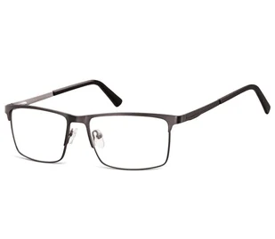 Okulary zerówki korekcyjne Nerd Prostokątne Flex 909E grafitowe - Okulary korekcyjne, oprawki, szkła - miniaturka - grafika 1