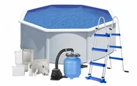 Baseny ogrodowe - Basen ogrodowy stalowy Fidji aqua 350x120 cm GRE - miniaturka - grafika 1