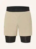 Spodenki damskie - Under Armour Szorty Treningowe 2 W 1 Ua Vanish Elite beige - miniaturka - grafika 1