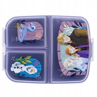 ŚNIADANIÓWKA trzykomorowa lunchbox KRAINA LODU pudełko na kanapki - Lunch boxy - miniaturka - grafika 1