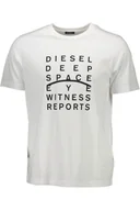 Koszulki męskie - KOSZULKA Z KRÓTKIM RĘKAWEM DIESEL MĘSKA BIAŁA - miniaturka - grafika 1