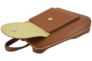 Plecak skórzany / listonoszka - Casual 2w1 - Szary jasny - Torebki damskie - miniaturka - grafika 6