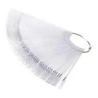 Akcesoria do paznokci - Wzornik wachlarz 50 Tipsów kolor transparent - miniaturka - grafika 1