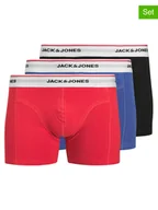 Majtki męskie - Jack & Jones Bokserki (3 pary) "Jackayden" w kolorze błękitno-czarno-czerwonym - miniaturka - grafika 1