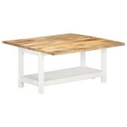 Ławy i stoliki kawowe - vidaXL vidaXL Rozkładany stolik kawowy, biały, 90x(45-90)x45 cm, drewno mango - miniaturka - grafika 1