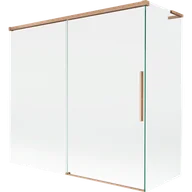 Parawany nawannowe - Mexen Rox L parawan nawannowy 2-skrzydłowy rozsuwany 170 + 75 x 150 cm, transparent, miedź szczotkowana - 8C9L-170-075-65-00 - miniaturka - grafika 1