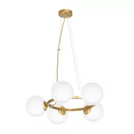 Lampy sufitowe - Milagro Lampa wisząca Vienna 5 Mosiądz MLP5577 - MLP5577 - miniaturka - grafika 1