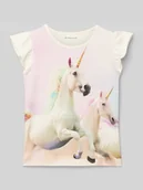 Koszulki dla dziewczynek - T-shirt o kroju regular fit z czystej bawełny - miniaturka - grafika 1