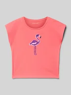 Koszulki dla dziewczynek - T-shirt o kroju regular fit z czystej bawełny - miniaturka - grafika 1