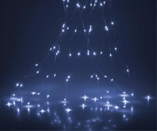 Lampki na druciku kurtyna 80 LED zimne białe na baterie - Ozdoby bożonarodzeniowe - miniaturka - grafika 1