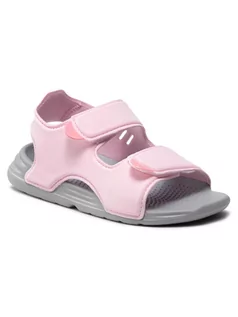 Buty dla dziewczynek - Adidas Sandały Swim Sandal C FY8937 Różowy - grafika 1
