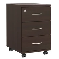 Szafki biurowe - Klasyczny Kontenerek Biurowy Na Kółkach Wenge S8-E50 - miniaturka - grafika 1