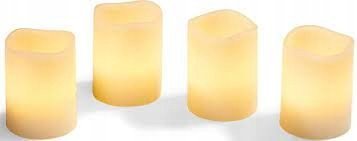 świeczka świeca świece świeczki led 4 sztuki kremowa 65x50mm wosk