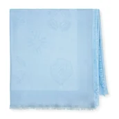 Apaszki i szaliki męskie - Damski szal z bambusem w monogram jasny niebieski - miniaturka - grafika 1