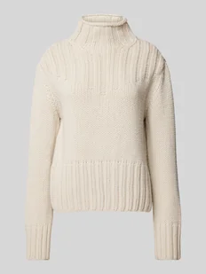 Sweter z dzianiny o grubym ściegu z dodatkiem żywej wełny - Swetry damskie - miniaturka - grafika 1