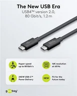 Kable USB - Kabel USB-C USB4 v2.0 80 Gb/s 240W 16K Goobay 1.2m - miniaturka - grafika 1