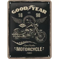 Dekoracje domu - Art Nostalgic 26224 Goodyear Motorcycle | retro tabliczka blaszana tabliczka | Vintage-|-dekoracja ścienna | metalowe | 15 x 20 cm 26224 - miniaturka - grafika 1