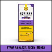 Przeziębienie i grypa - Honikan Kaszel Junior syrop na kaszel suchy i mokry 230 g - miniaturka - grafika 1