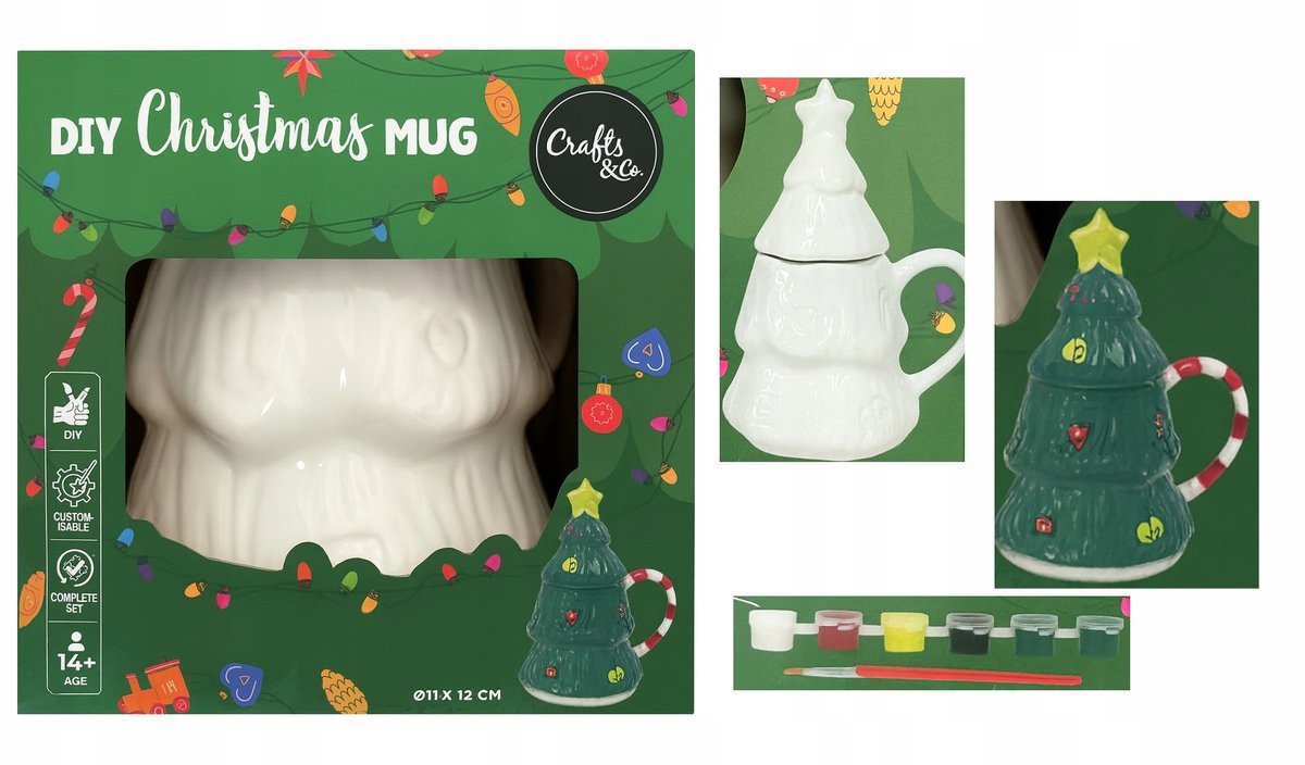 Kubek świąteczny do samodzielnego malowaniwa DIY christmas MUG na prezent