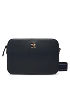 Tommy Hilfiger Torebka Th Logotape Camera Bag AW0AW17229 Granatowy - Torebki damskie - miniaturka - grafika 1