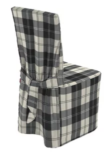 Dekoria Sukienka na krzesło krata czarno-biała 45 × 94 cm Edinburgh 580-115-74 - Pokrowce na meble - miniaturka - grafika 1