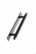 Zawiasy, okucia i inne akcesoria - Uchwyt meblowy podłużny z podkładką Manor Back 128 Metalowy czarny - miniaturka - grafika 1