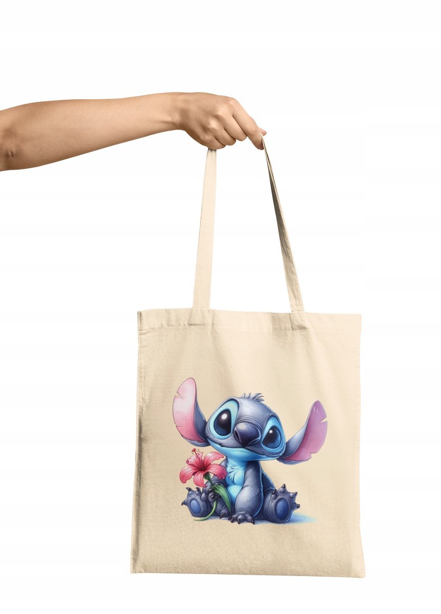 Torba Shopper Materiałowa Na Ramię Prezent Dla Fanki Lilo & Stitch & Angel
