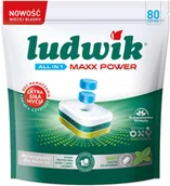 Środki do zmywarek - Tabletki do zmywarki Ludwik All in 1 Maxx Power Mint 80 szt. - miniaturka - grafika 1