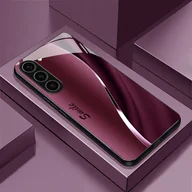 Etui i futerały do telefonów - TEMU Etui na telefon - Stylowe i minimalistyczne szklane etui na telefon z pięknym wzorem fal w kolorach czerwonym, zielonym, niebieskim, czarnym, - miniaturka - grafika 1