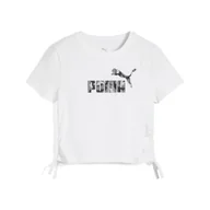 Odzież sportowa dziecięca - Młodzieżowa koszulka Essentials Animal Logo Infill z węzłem PUMA White - miniaturka - grafika 1