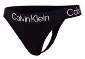 Majtki damskie - CALVIN KLEIN MAJTKI DAMSKIE STRINGI THONG BLACK 000QF6686E UB1 - Rozmiar: XS - miniaturka - grafika 1