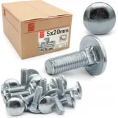 Śruby i nakrętki - Śruba zamkowa M5 20mm DIN603 ocynk ocynkowana 1kg - miniaturka - grafika 1