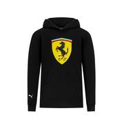 Bluzy dla chłopców - Bluza dziecięca Shield Hoodie Black Ferrari F1 2023 - miniaturka - grafika 1