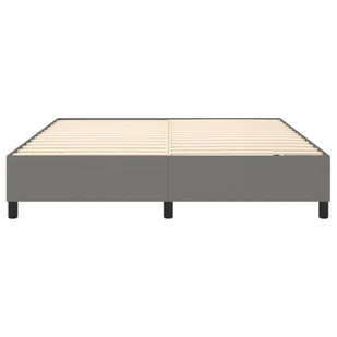 Lumarko Łóżko kontynentalne, ciemnoszare, obite tkaniną, 160x200 cm - Łóżka - miniaturka - grafika 6