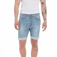 Spodenki damskie - Replay Męskie szorty jeansowe, 010 Light Blue, 33W - miniaturka - grafika 1