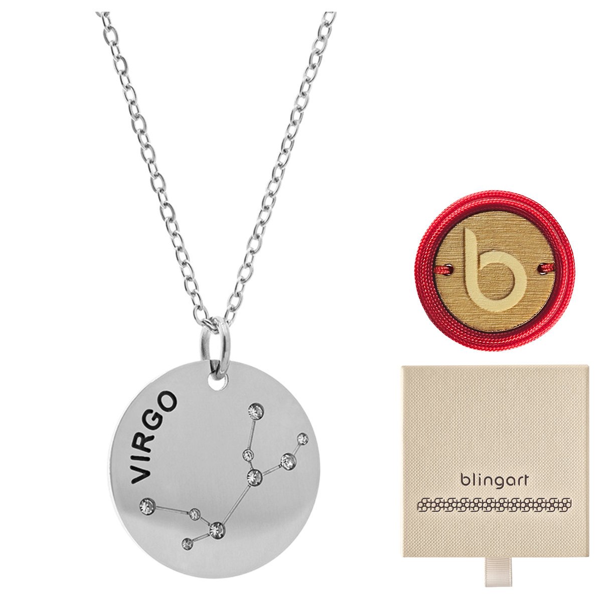 Naszyjnik damski celebrytka panna znak zodiaku srebrny BLINGART