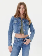 Kurtki damskie - Guess Kurtka jeansowa W5YN53 D5QP2 Niebieski Regular Fit - miniaturka - grafika 1
